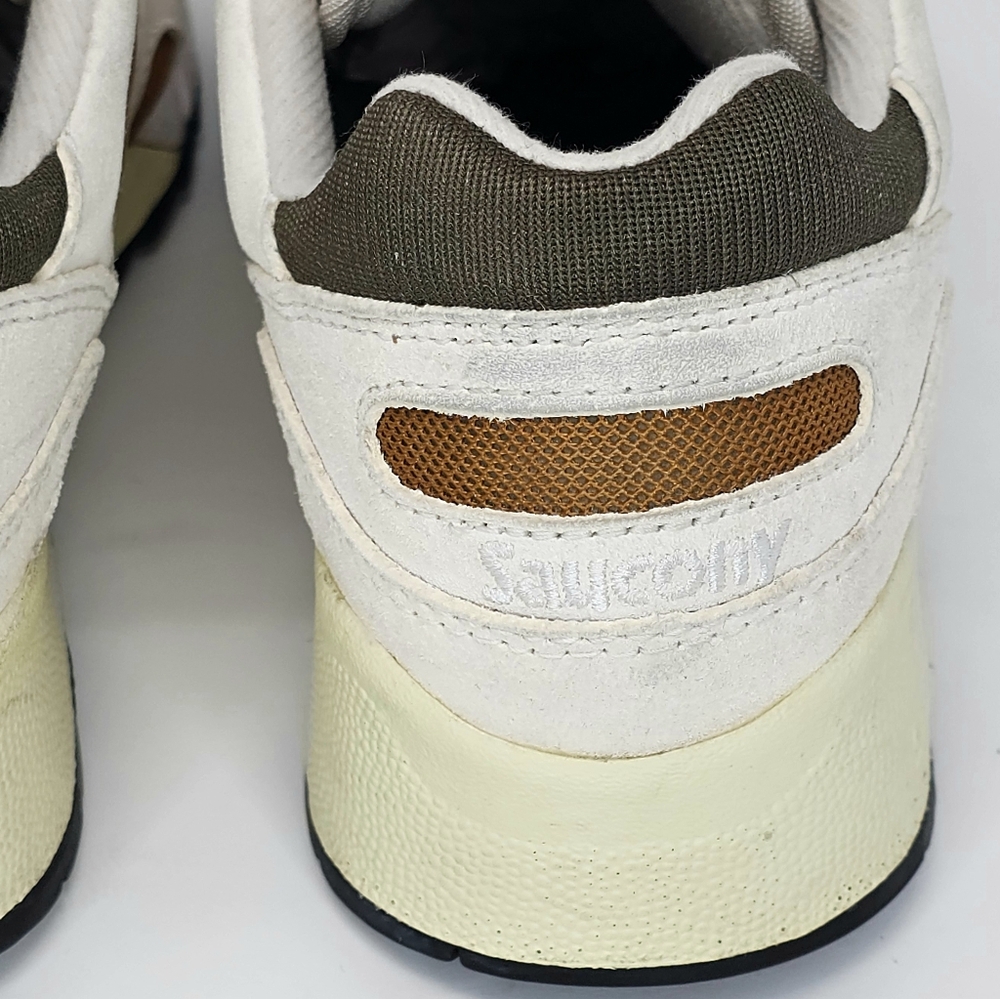 SAUCONY Men’s Shadow 6000 Cream Olive Green Brown Sneakers Size 8.5 Retro - Picture 9 of 13